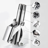 Nose Hair Trimmer – Manual Stainless Steel Rotary Cutter for Men & Women