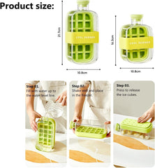 2-in-1 Ice Cube Water Bottle with Tray – Portable Ice Maker