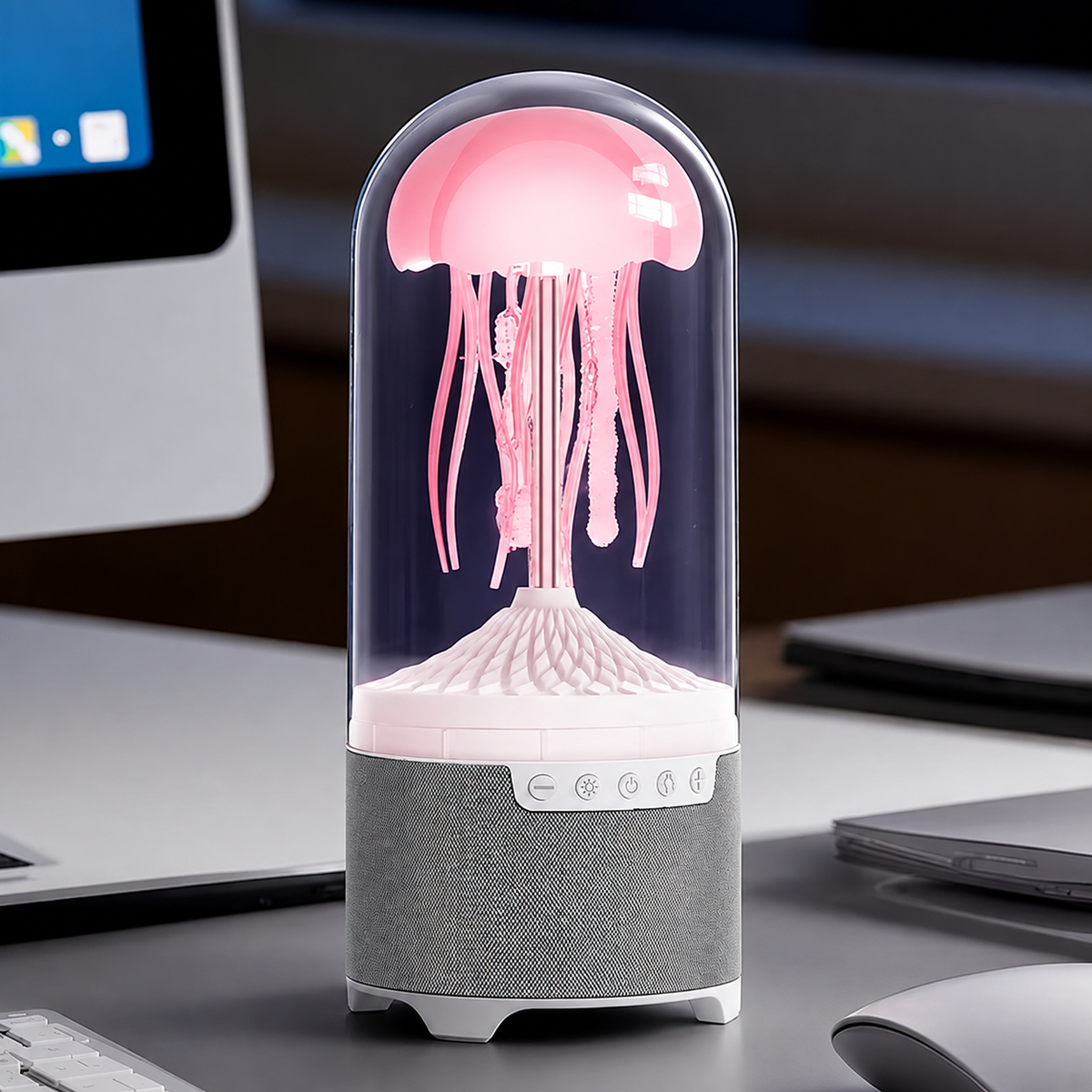 Jellyfish Bluetooth Speaker LED Night Lamp