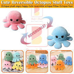 Reversible Octopus Plush Toy – Double-Sided Mood Changing Doll