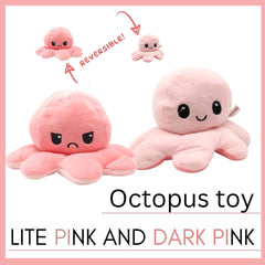 Reversible Octopus Plush Toy – Double-Sided Mood Changing Doll