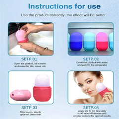 Silicone Face Ice Roller – Skin Refreshing Beauty Massager