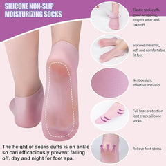 Silicone Gel Moisturizing Foot Socks – Spa Care Socks