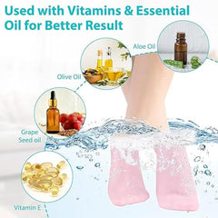 Silicone Gel Moisturizing Foot Socks – Spa Care Socks