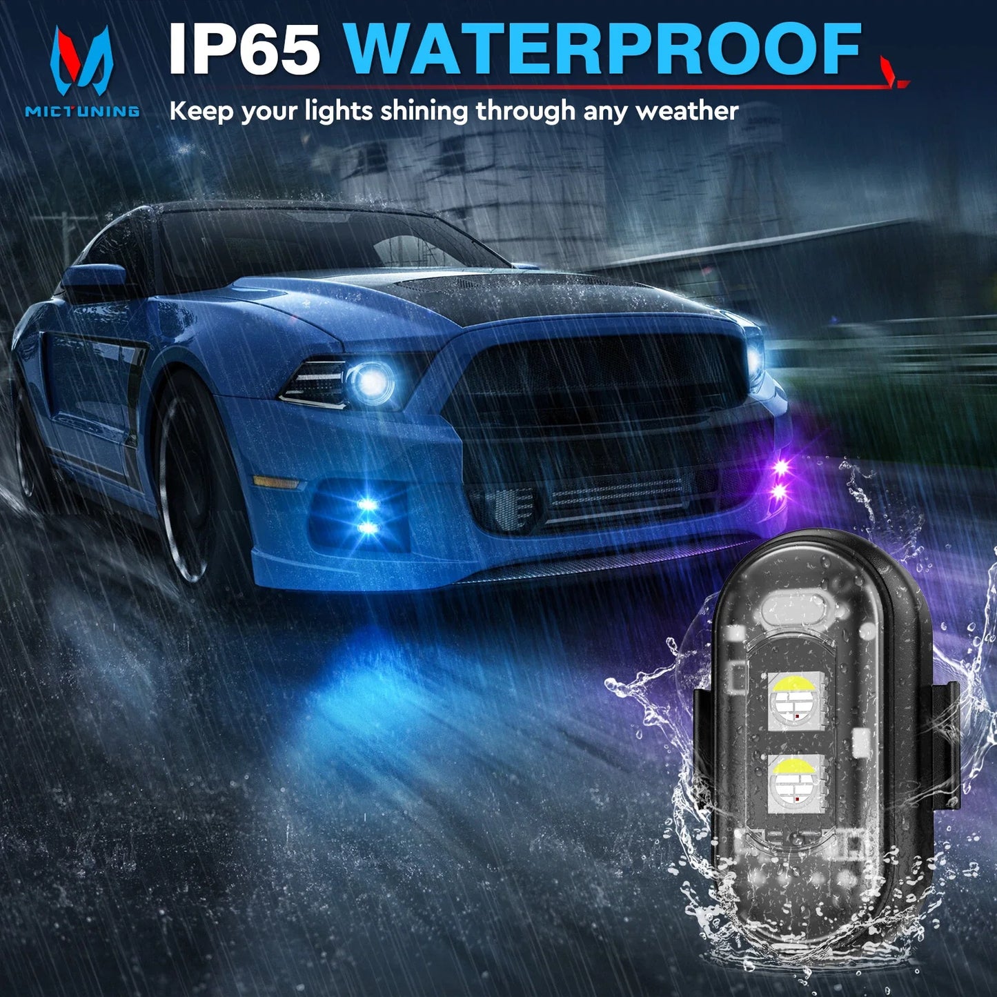 🎁 Pack of 2 LED Car Strobe Lights with Remote (100% off)