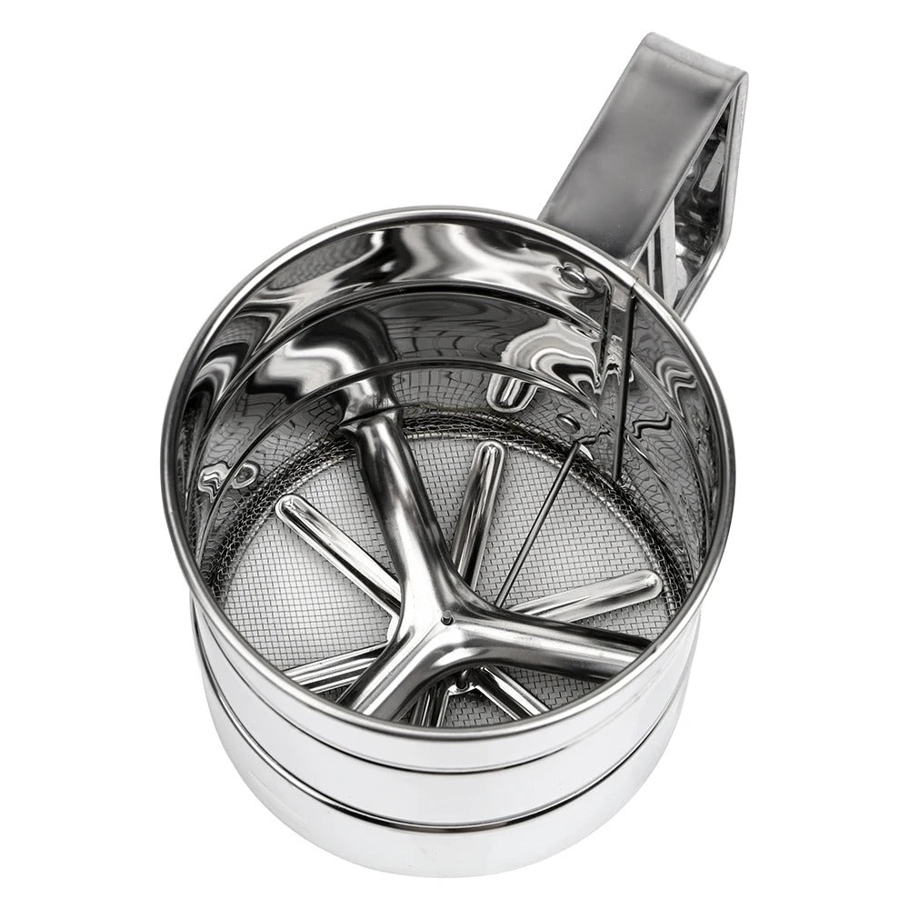Stainless Steel Flour Sieve Cup – Handheld Baking Strainer