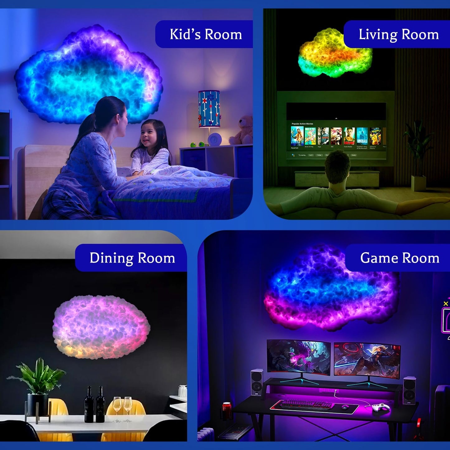 Cloud LED Lights for Bedroom Aesthetic