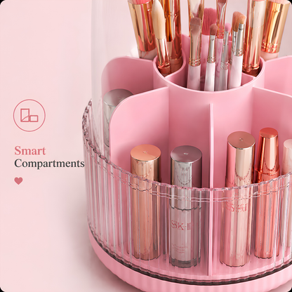 360° Rotating Makeup Brush Organizer (Random Colors)