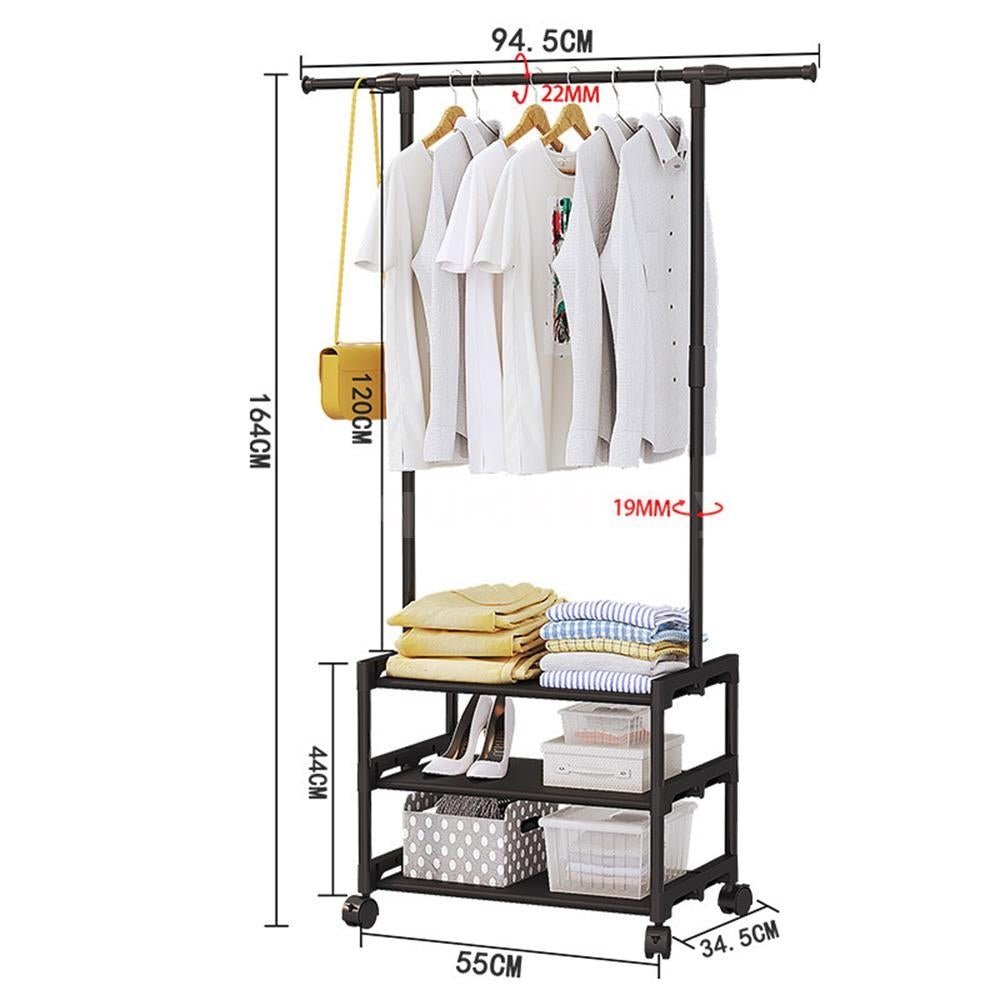 Multi-Layer Clothes Rack – 2/3-Tier Floor-Standing Garment Organizer