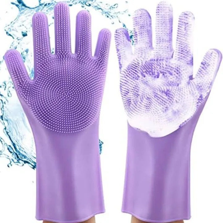 Silicone Magic Washing Gloves – Reusable Cleaning Gloves Pair