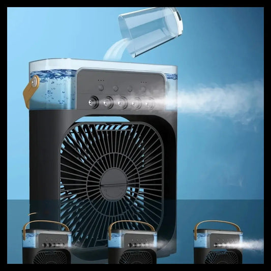 Portable USB Air Cooler Desk Fan with Water Spray – Mini AC