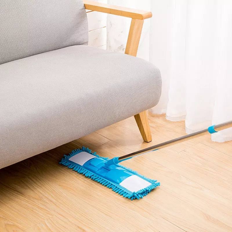 Telescopic Microfiber Mop – Flat Floor Cleaning Tool