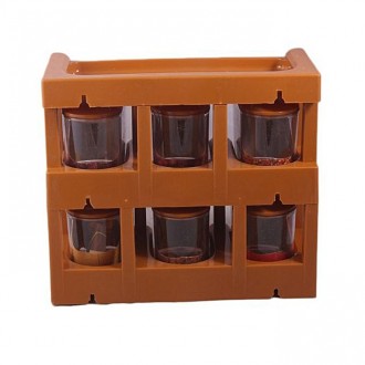 2-Tier Spice Rack with 6 Jars – Kitchen Organizer