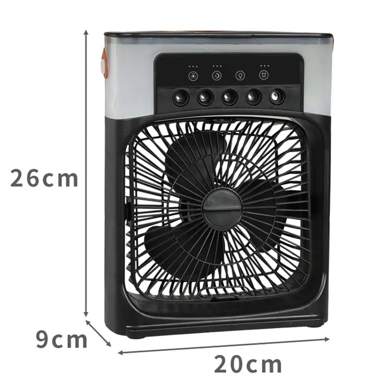 Portable USB Air Cooler Desk Fan with Water Spray – Mini AC