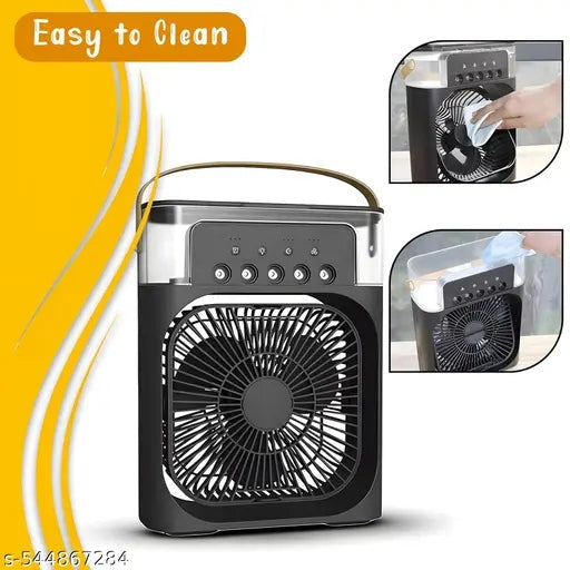 Portable USB Air Cooler Desk Fan with Water Spray – Mini AC