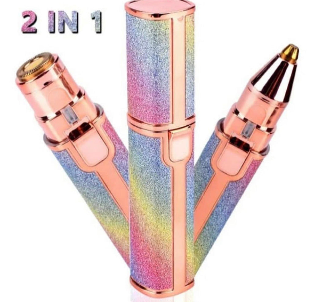 2-in-1 Rechargeable Eyebrow & Facial Hair Remover – Painless Device