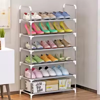 6-Layer Steel Shoe Rack Organizer – Durable Space-Saving Storage