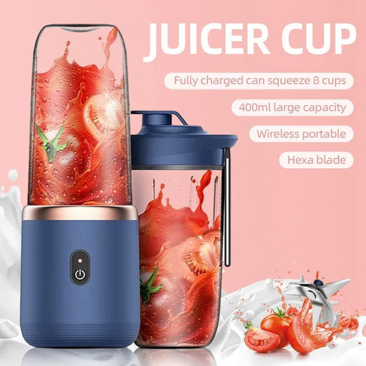 2 in 1 Portable Electric Juicer – 300ML Smoothie Blender