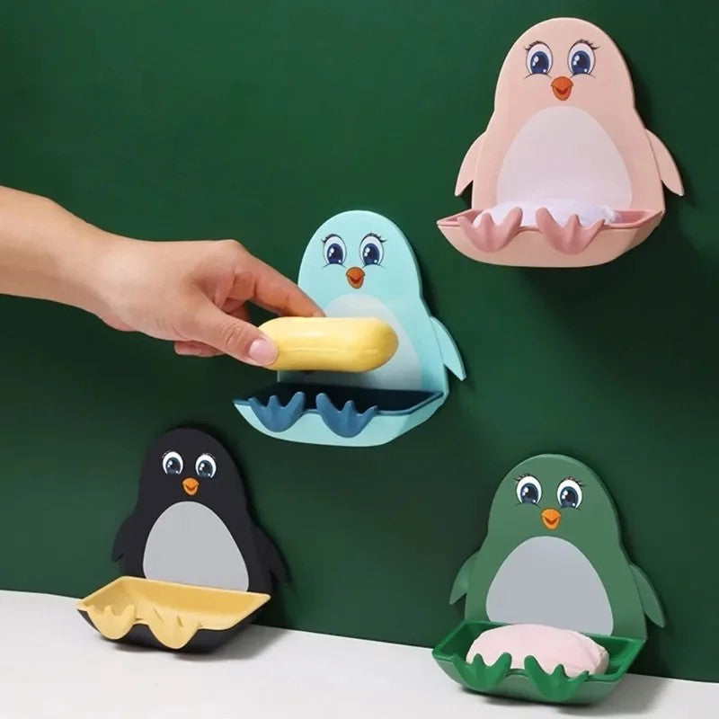 Soap Dish – Wall Mounted Penguin Design Holder
