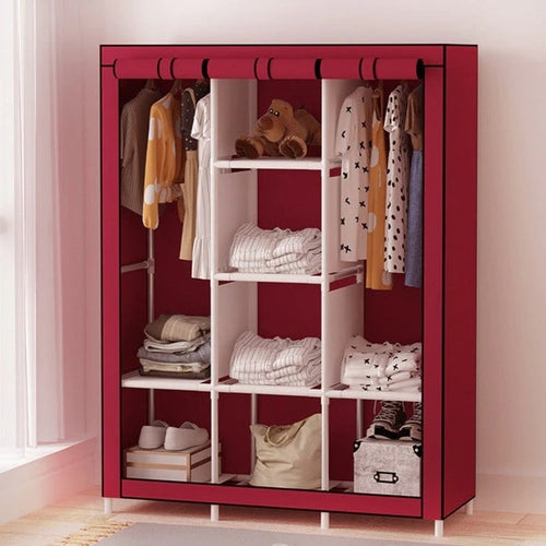 Portable Wardrobe Organizer – Foldable Cloth Cabinet