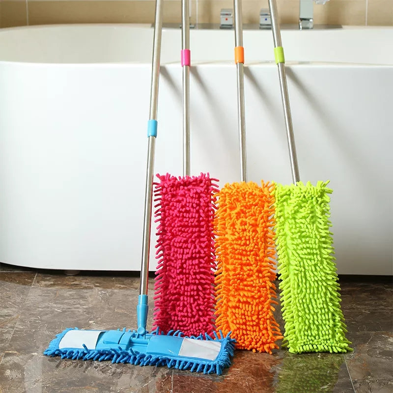 Telescopic Microfiber Mop – Flat Floor Cleaning Tool