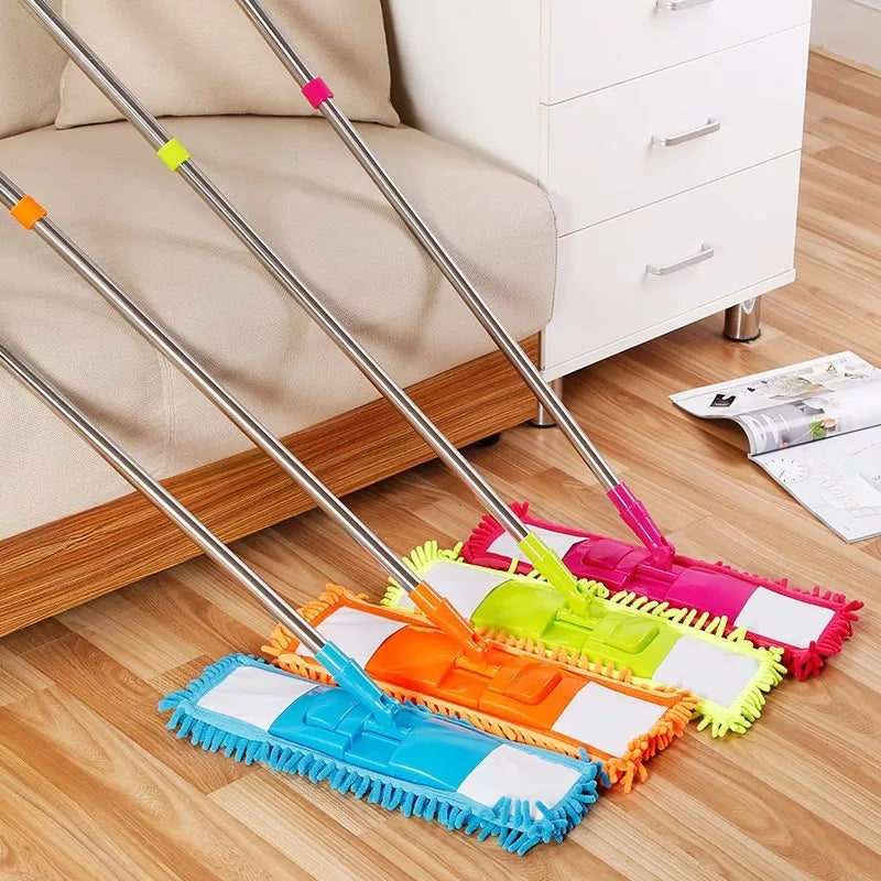Telescopic Microfiber Mop – Flat Floor Cleaning Tool