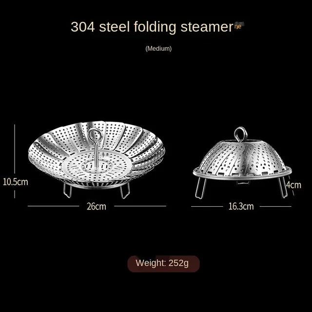 Steaming Tray – Folding Stainless Steel Basket