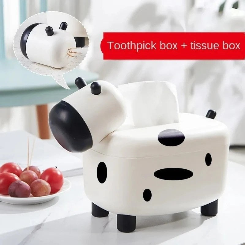 Tissue Box with Toothpick Holder – Creative Desktop