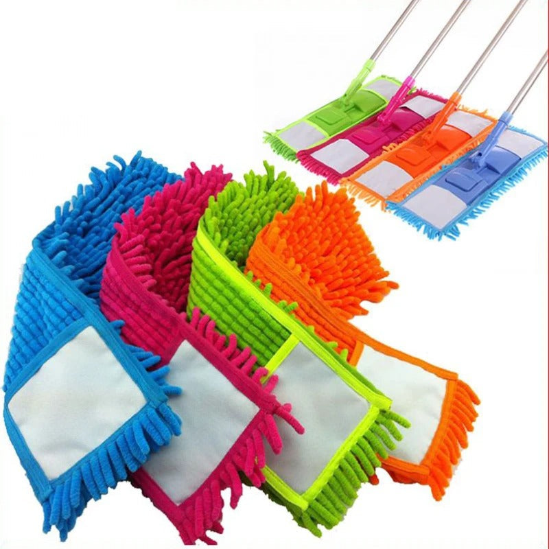 Microfiber Flat Mop Heads – Reusable Streak-Free Cleaning Pads