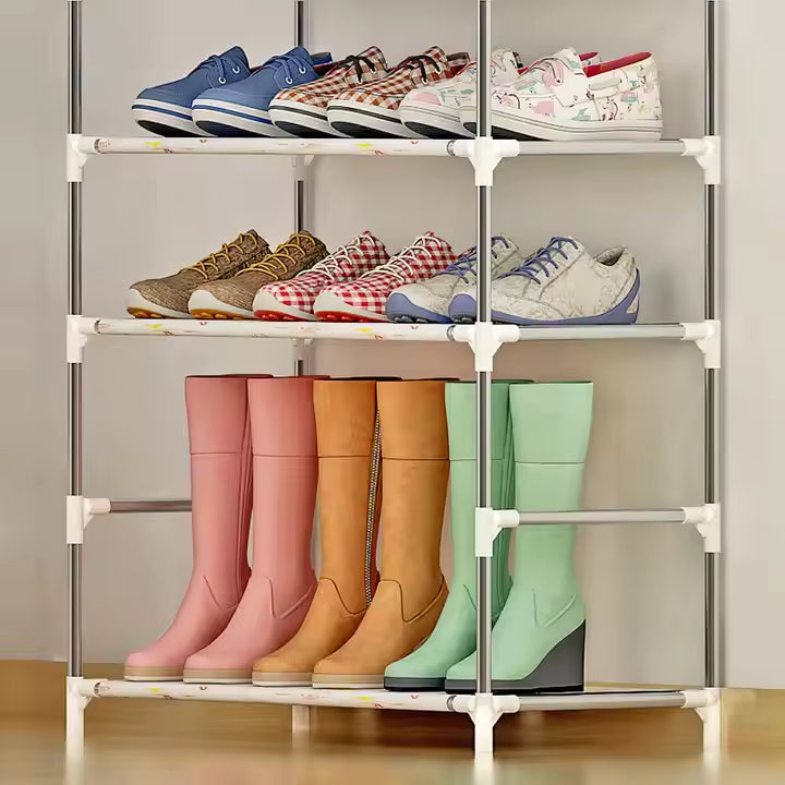 6-Layer Steel Shoe Rack Organizer – Durable Space-Saving Storage