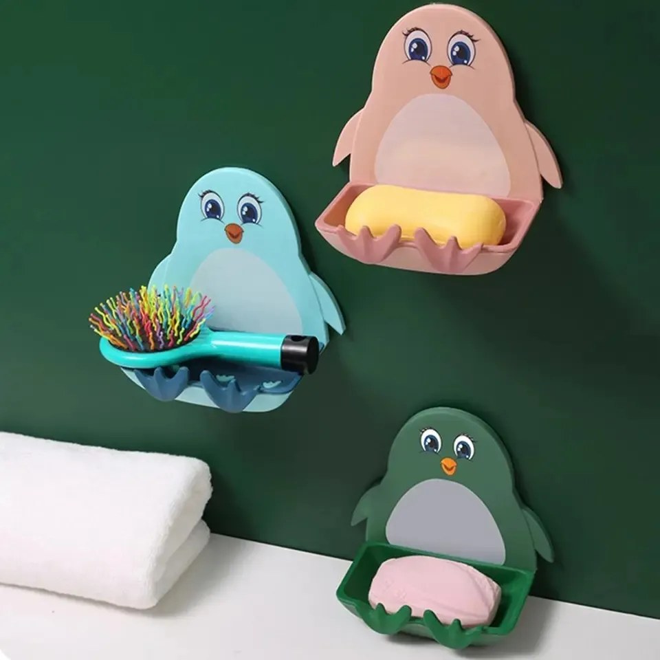Soap Dish – Wall Mounted Penguin Design Holder