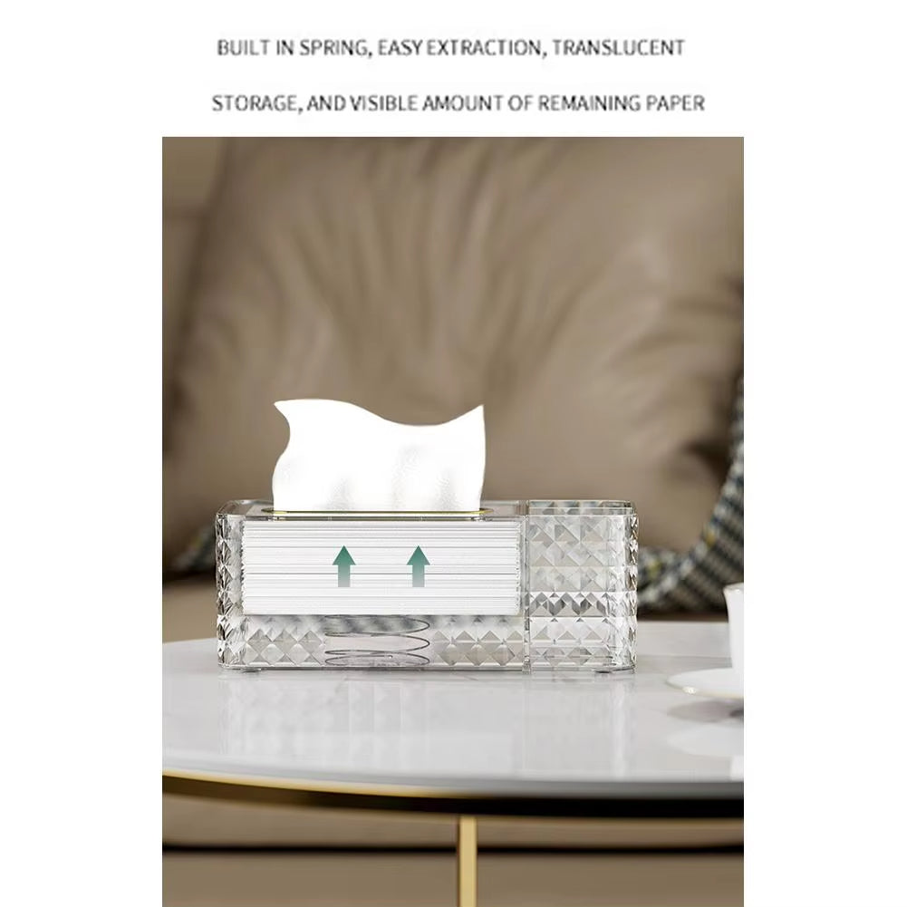 Luxury Diamond Pattern Tissue Box – Elegant Decorative Holder