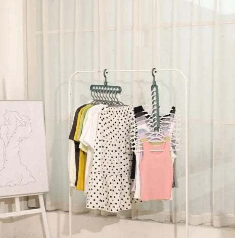 9-Hole Clothes Hanger (Pack of 3) – Space-Saving Wardrobe