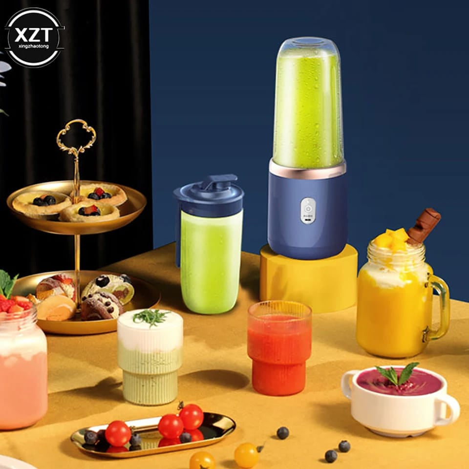 2 in 1 Portable Electric Juicer – 300ML Smoothie Blender
