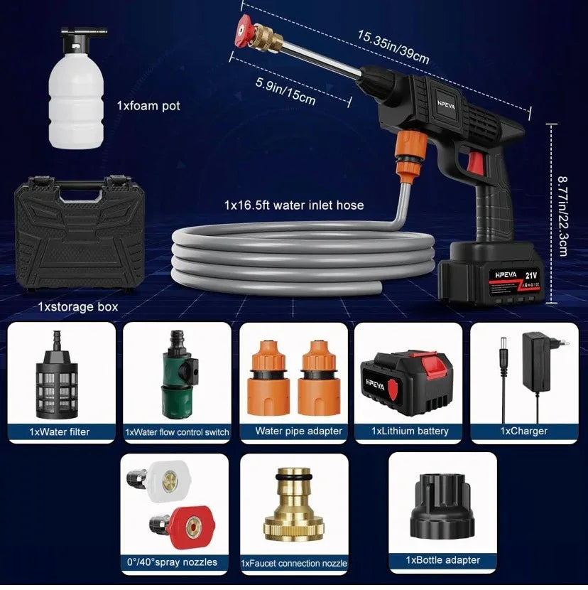 Cordless Pressure Washer with Multi-Function Nozzles  998Vh | Washing Kit