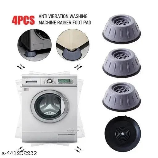 4 Pcs Washing Machine Floor Mats – Anti-Vibration Protectors