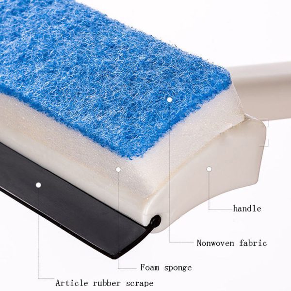 2-in-1 Window Cleaner Brush – Scrubber & Squeegee Tool
