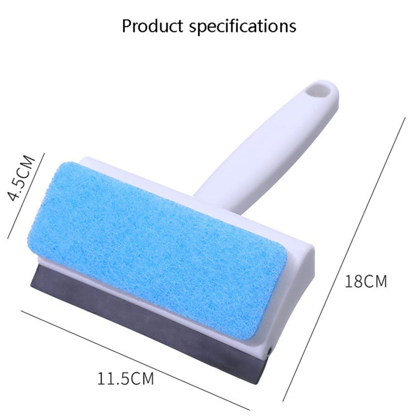 2-in-1 Window Cleaner Brush – Scrubber & Squeegee Tool