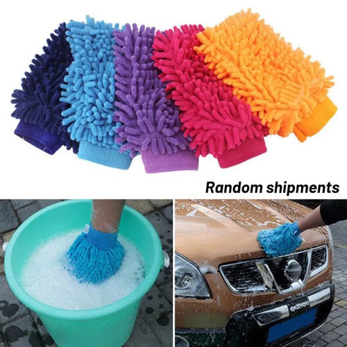 Microfiber Car Wash Gloves – Reusable Cleaning Mitt