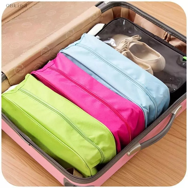Travel Shoe Pouches (4 pcs) – Waterproof Organizers