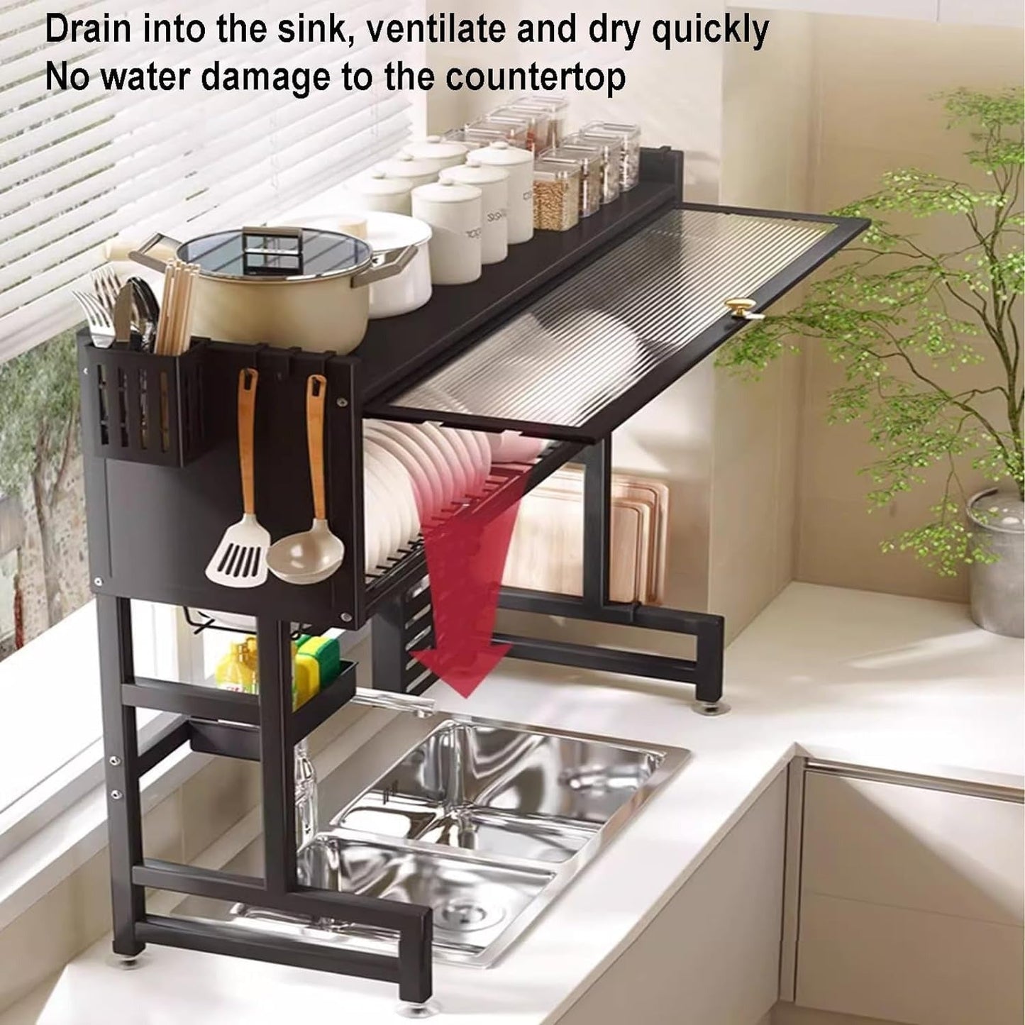 Over-Sink Cabinet Rack – Multi-Functional Kitchen Organizer
