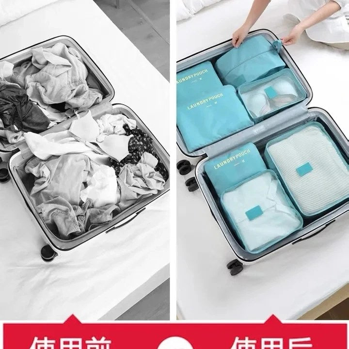 Travel Bag Set (6 pcs) – Waterproof Packing Organizers