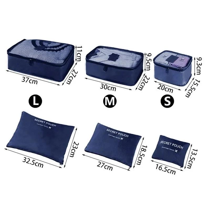 Travel Bag Set (6 pcs) – Waterproof Packing Organizers
