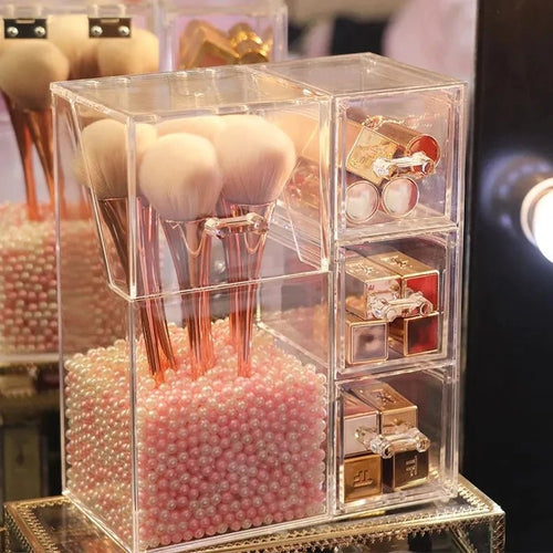 Makeup Brush Organizer – Acrylic with Drawer