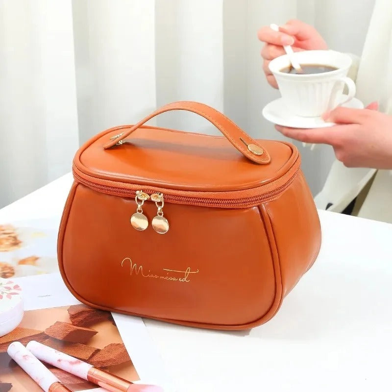 PU Leather Makeup Bag – Travel Cosmetic Organizer
