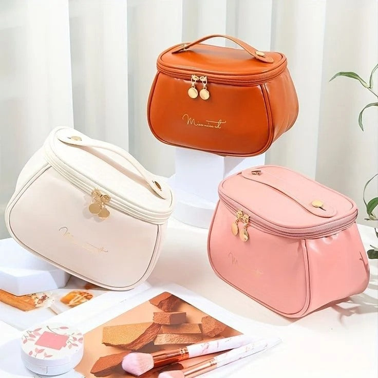 PU Leather Makeup Bag – Travel Cosmetic Organizer