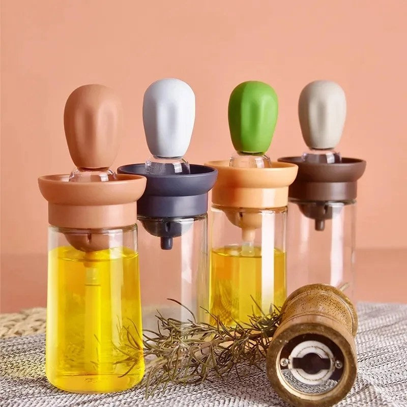 Oil Brush Bottle – Squeeze Dispenser with Silicone Head