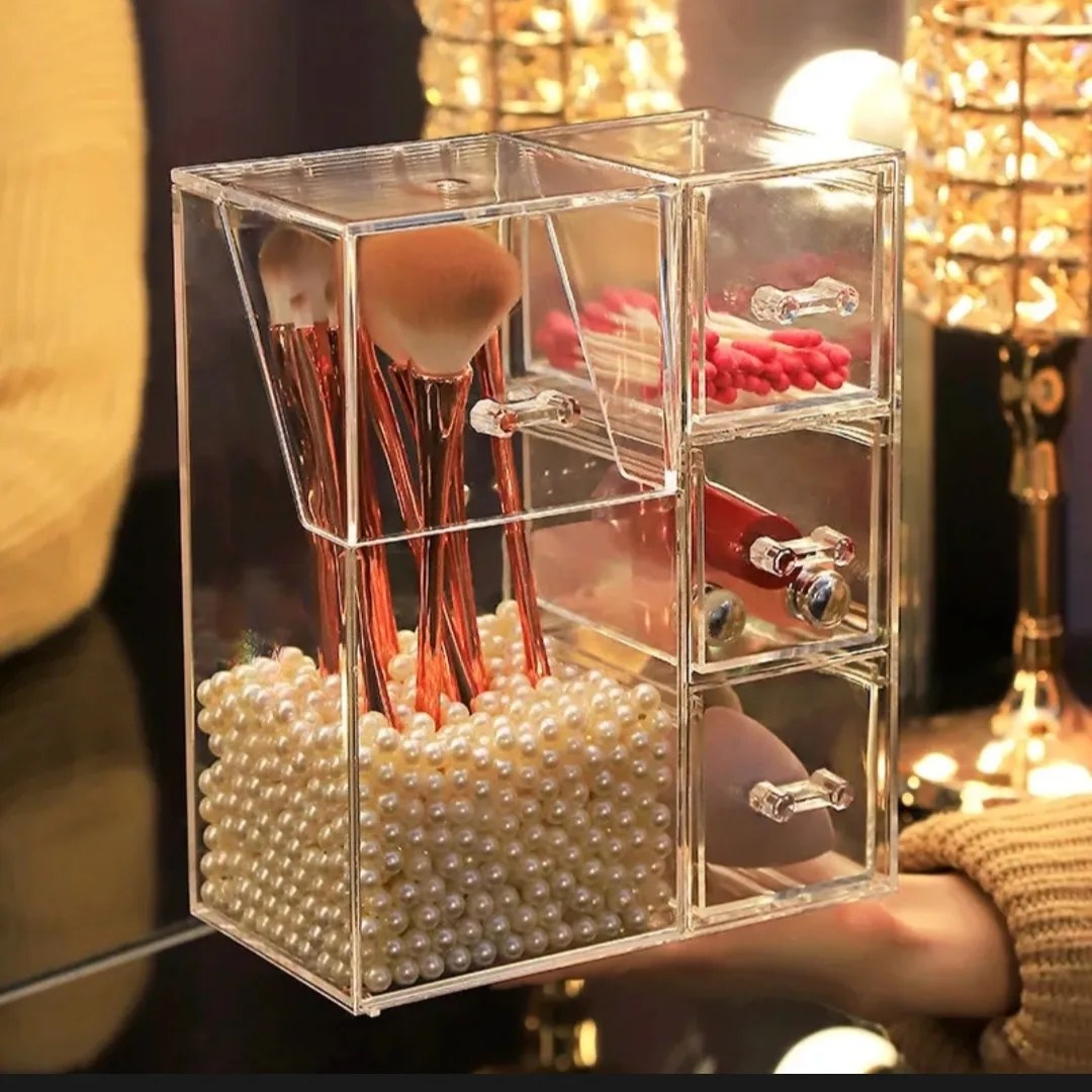 Makeup Brush Organizer – Acrylic with Drawer