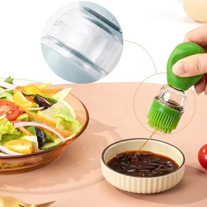 Oil Brush Bottle – Squeeze Dispenser with Silicone Head