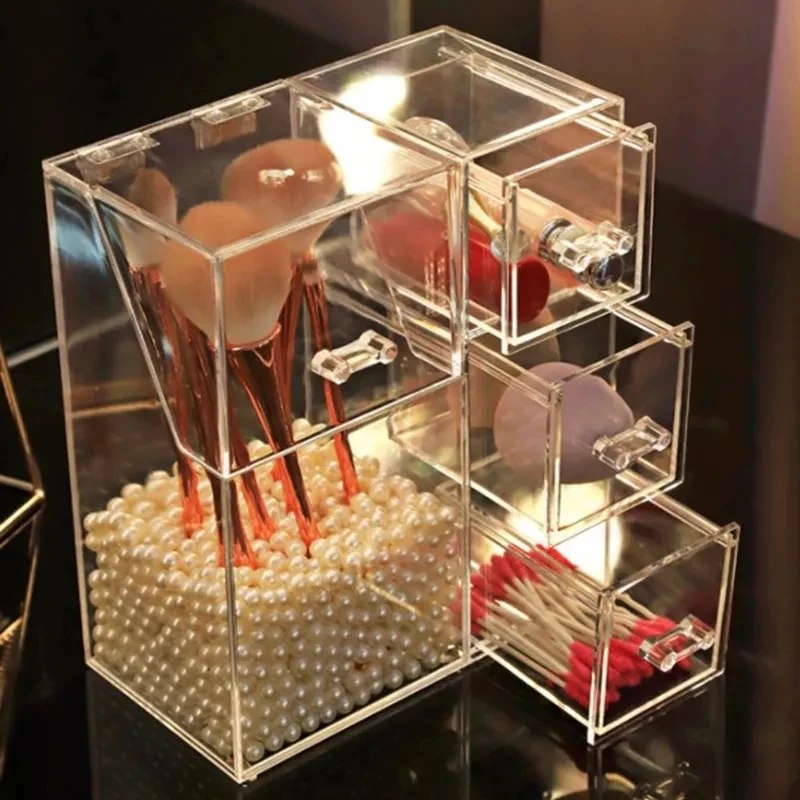 Makeup Brush Organizer – Acrylic with Drawer